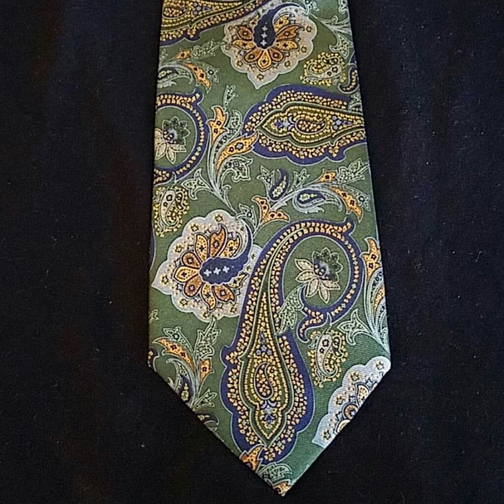 Tommy Hilfiger Green Paisley Tie